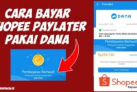 bayar shopee paylater pakai DANA